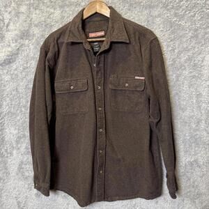 Craftsman Men's Brown Long Sleeve Button-Up Shirt Jacket Sz L